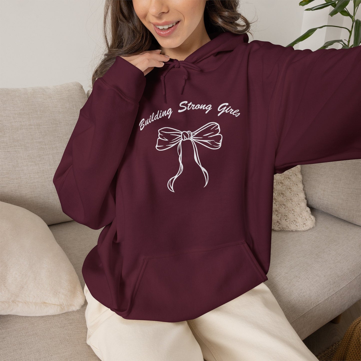 Building Strong Girls Ribbon Hoodie