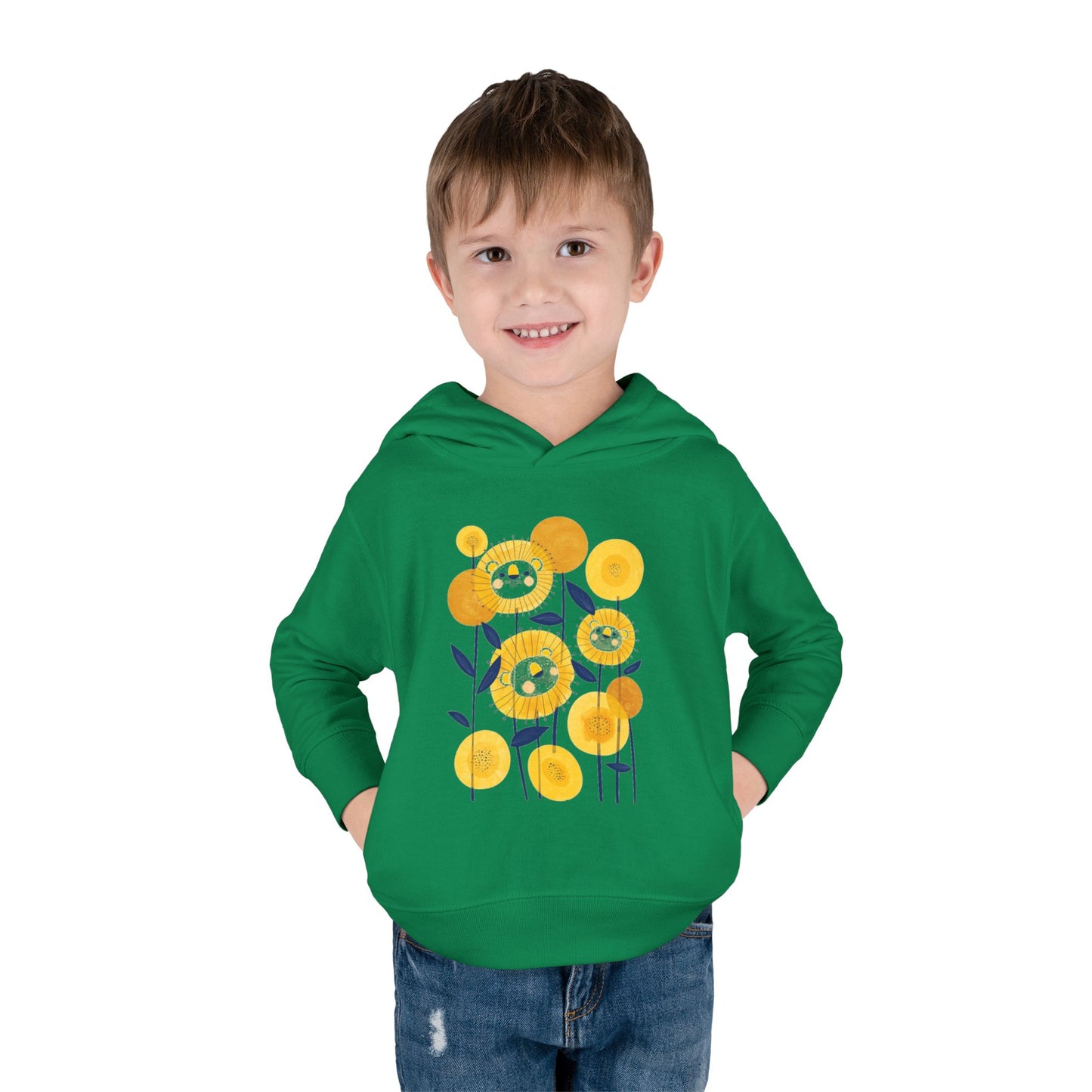 Smiling Flower Garden Toddler Hoodie