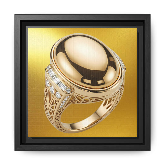 Sunlit Golden Cabochon Ring Canvas