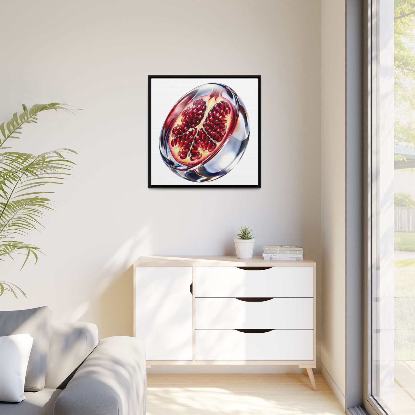 Crimson Pomegranate Framed Wall Art