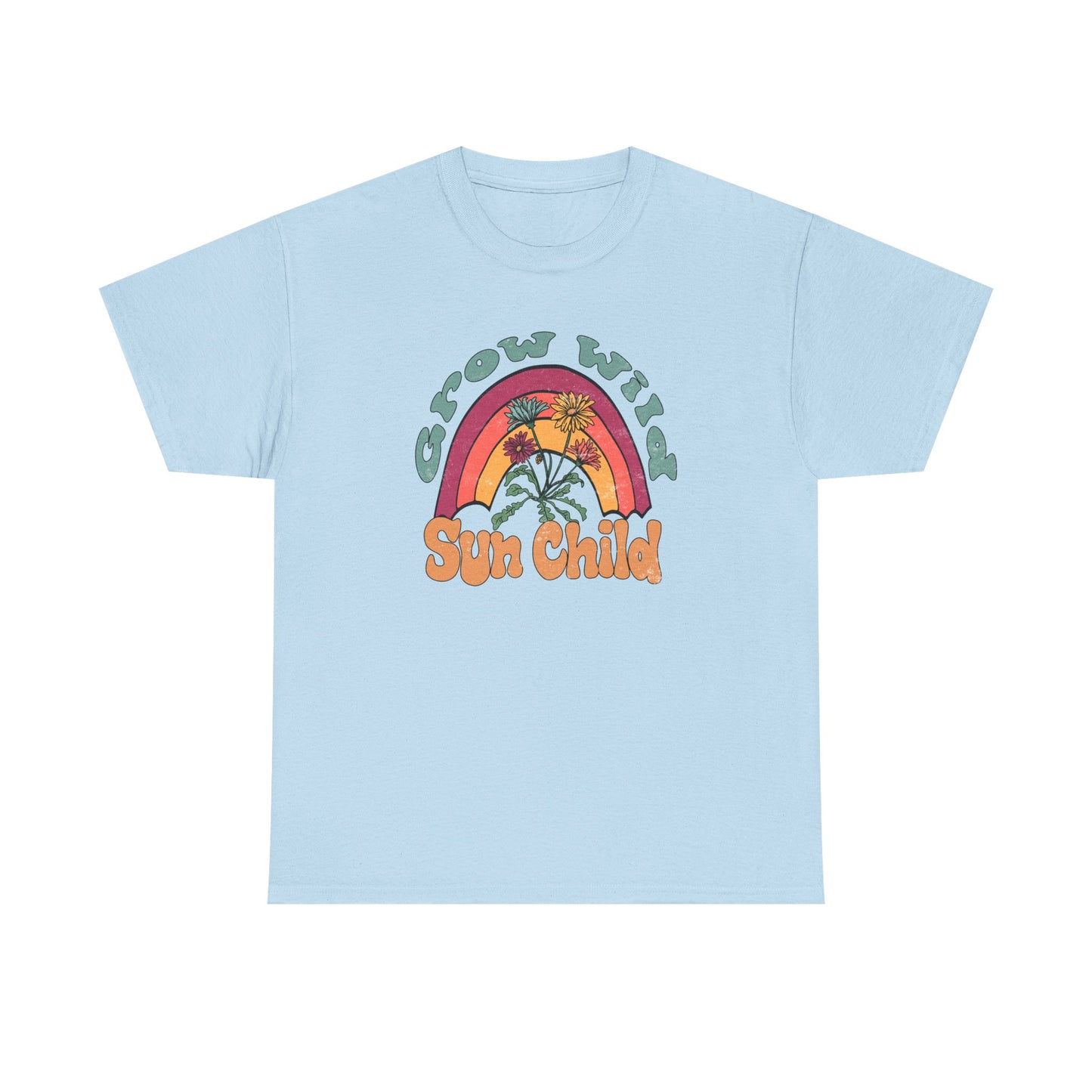 Vintage Rainbow Grow Wild Sun Child Tee