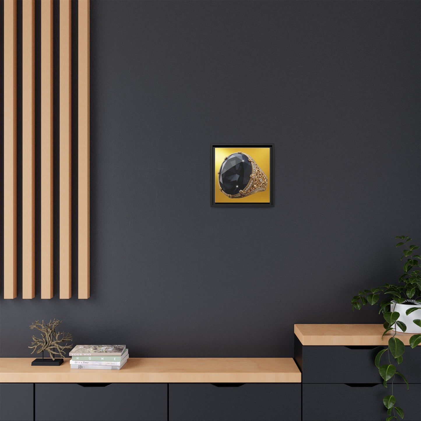Black Diamond Gilded Glow Canvas