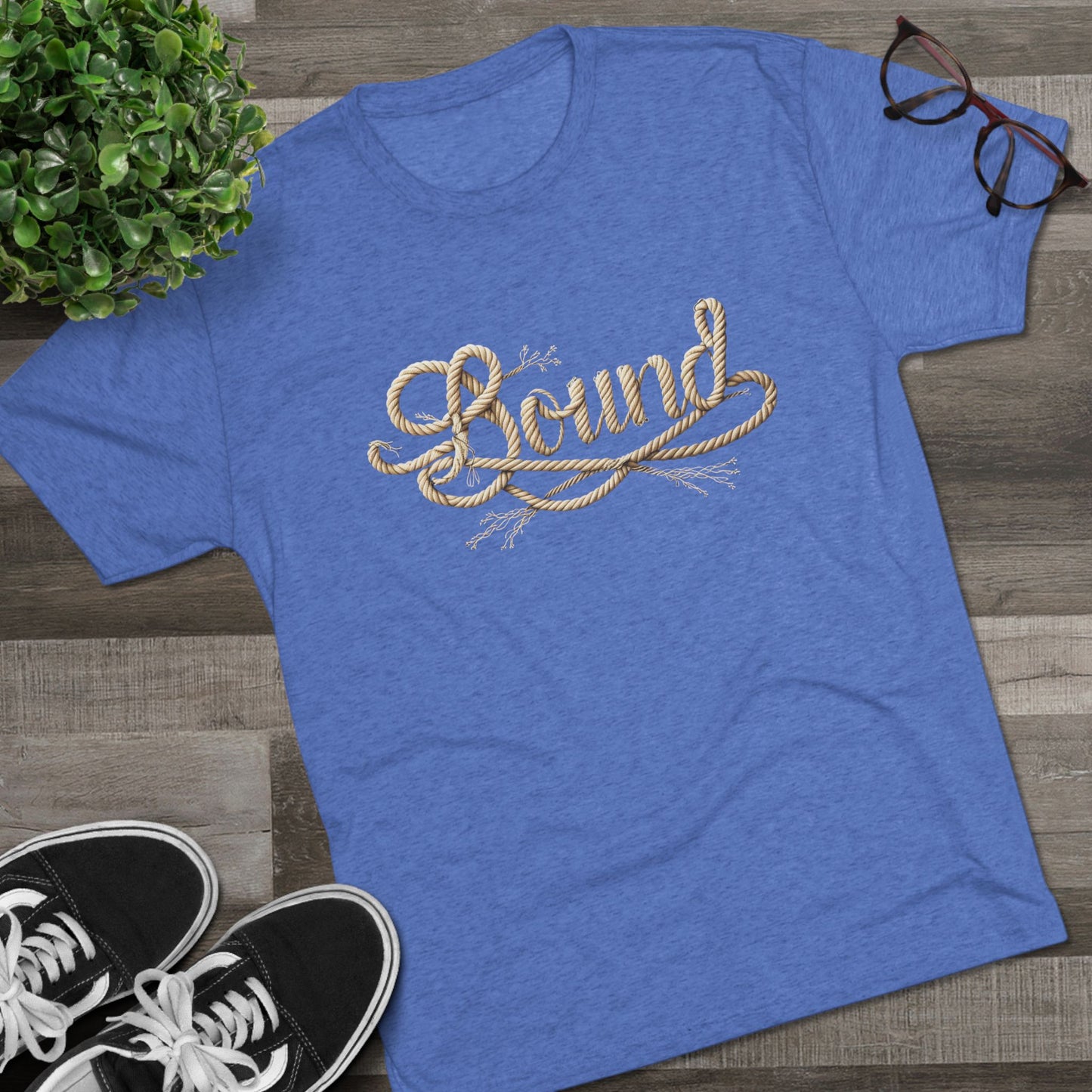 BOUND Rope Script Men’s Tri-Blend T-Shirt