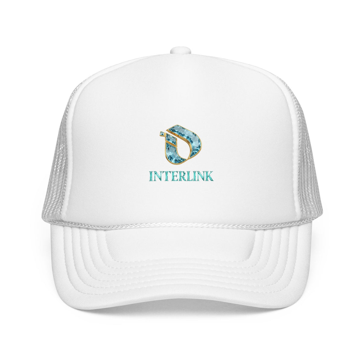 Aquamarine Interlink Laminated Foam Trucker Cap