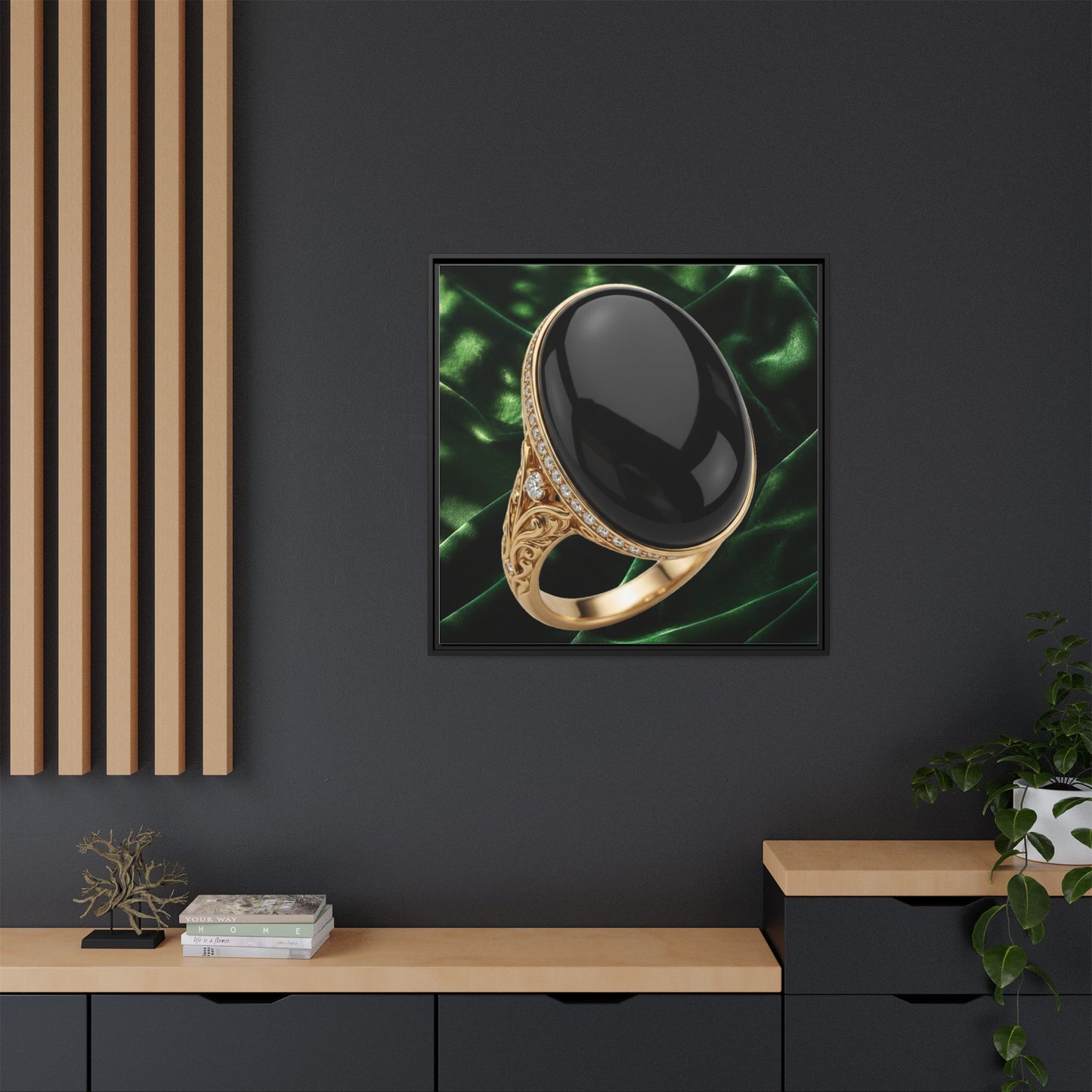 Onyx Emerald Reverie Ring Canvas