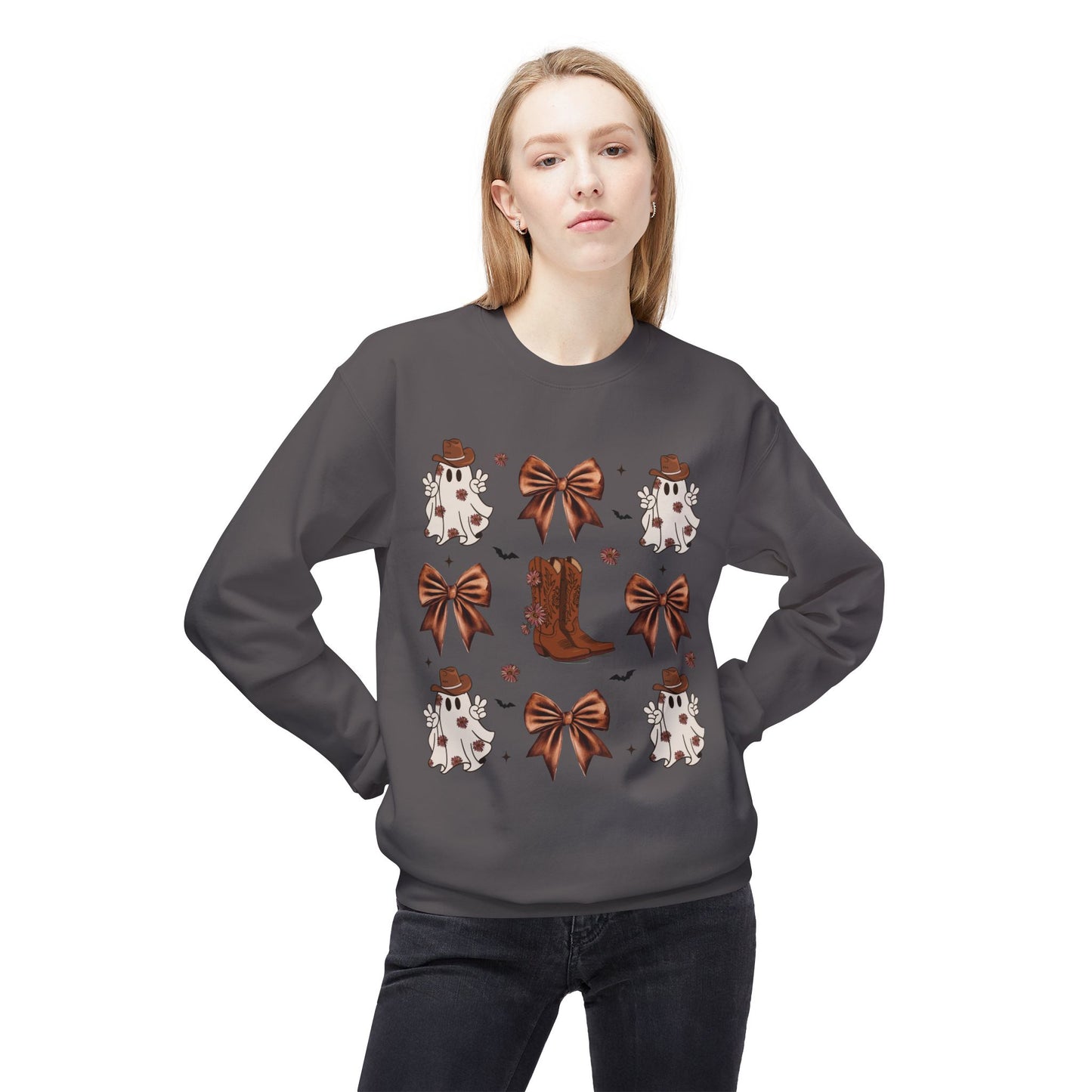 Autumn Floral Graphic Women's Crewneck Sweatshirt