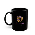 Ametrine Split-Facet Interlink Black Ceramic Mug