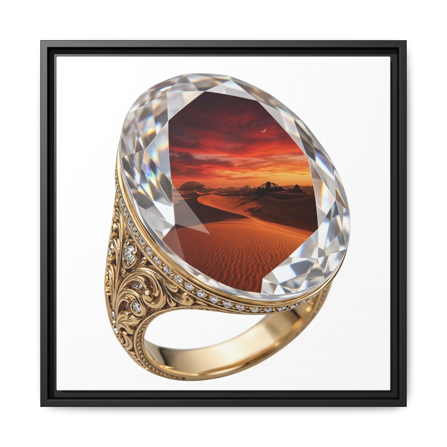 Crimson Horizon Signet Canvas