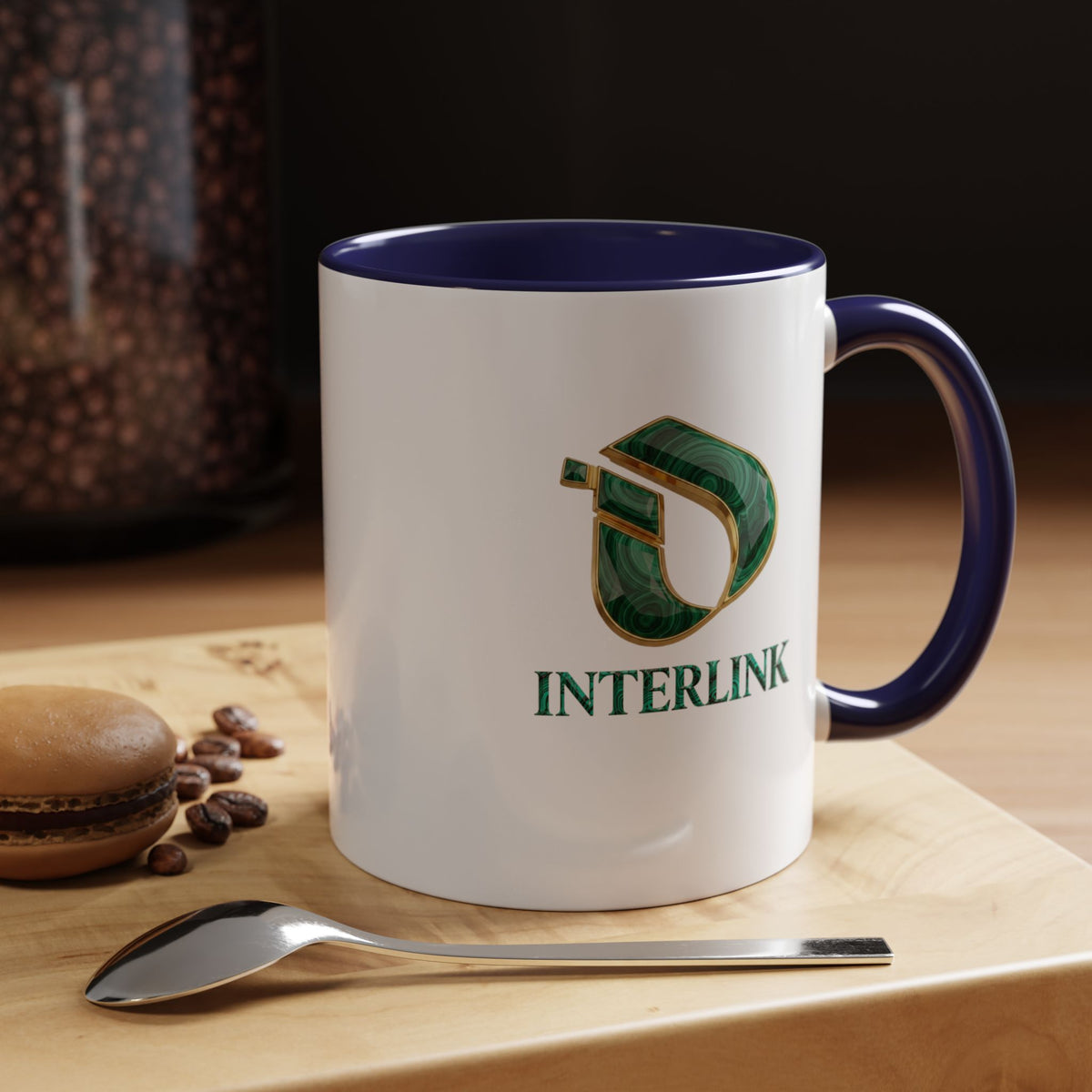Malachite Vein Interlink Two-Tone Ceramic Mug