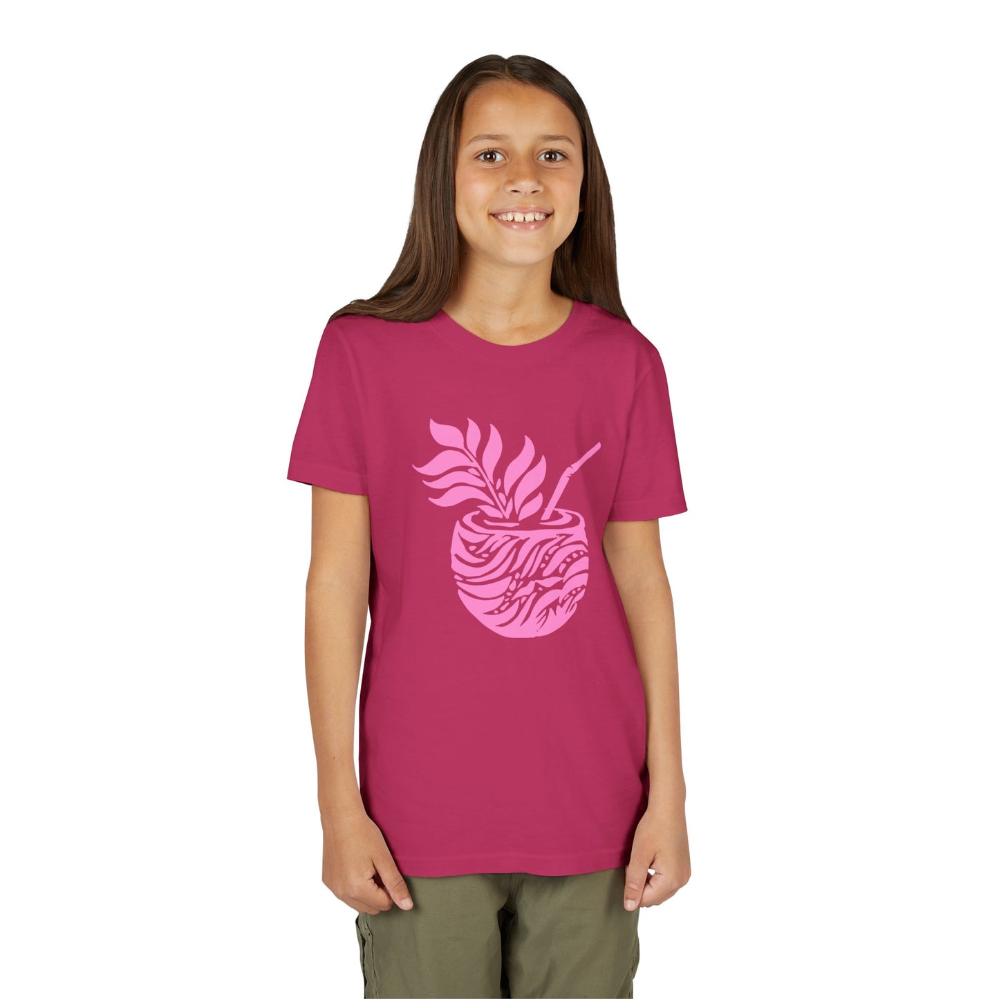 Youth Pink Aloha Drink Tee