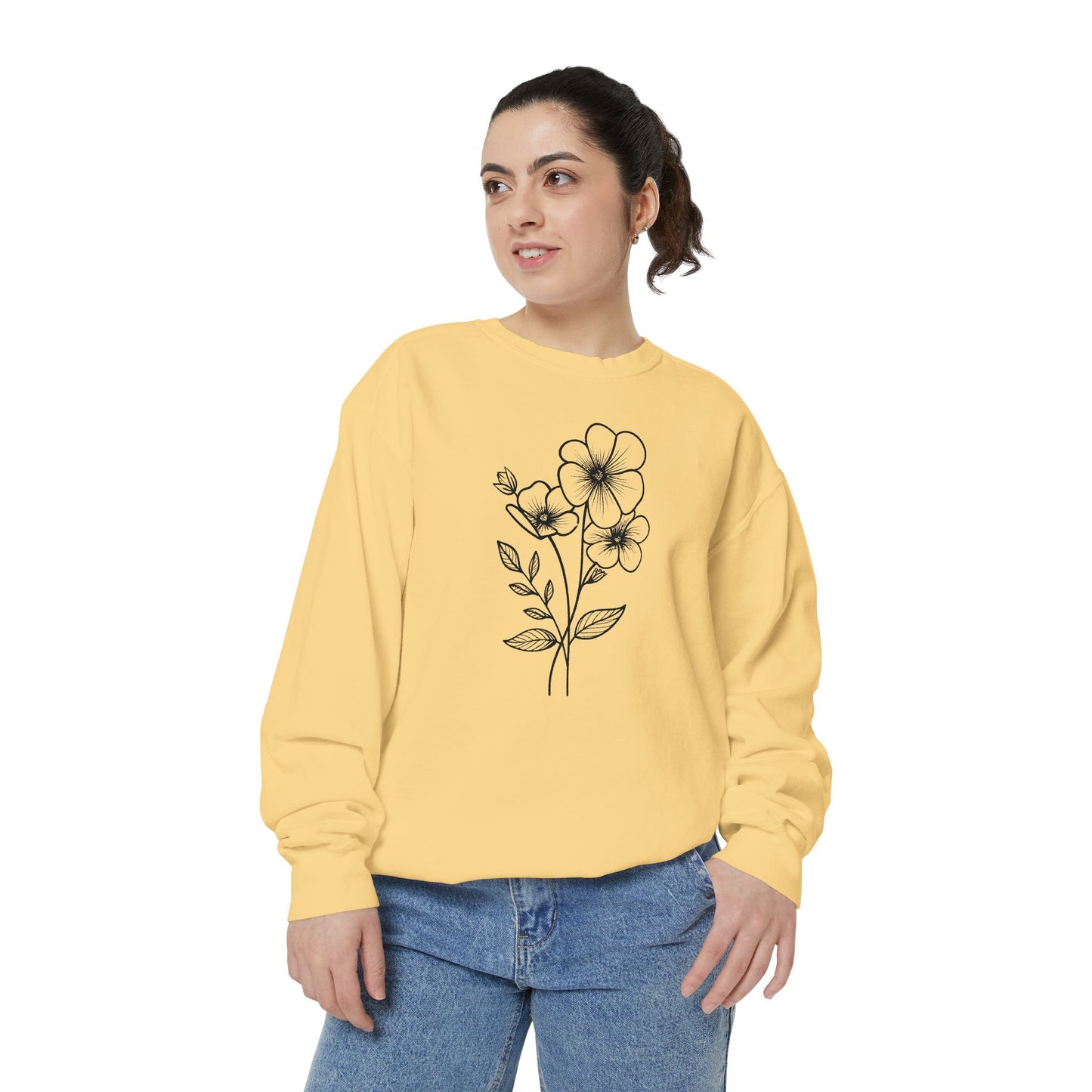 Minimal Botanical Crewneck Sweatshirt