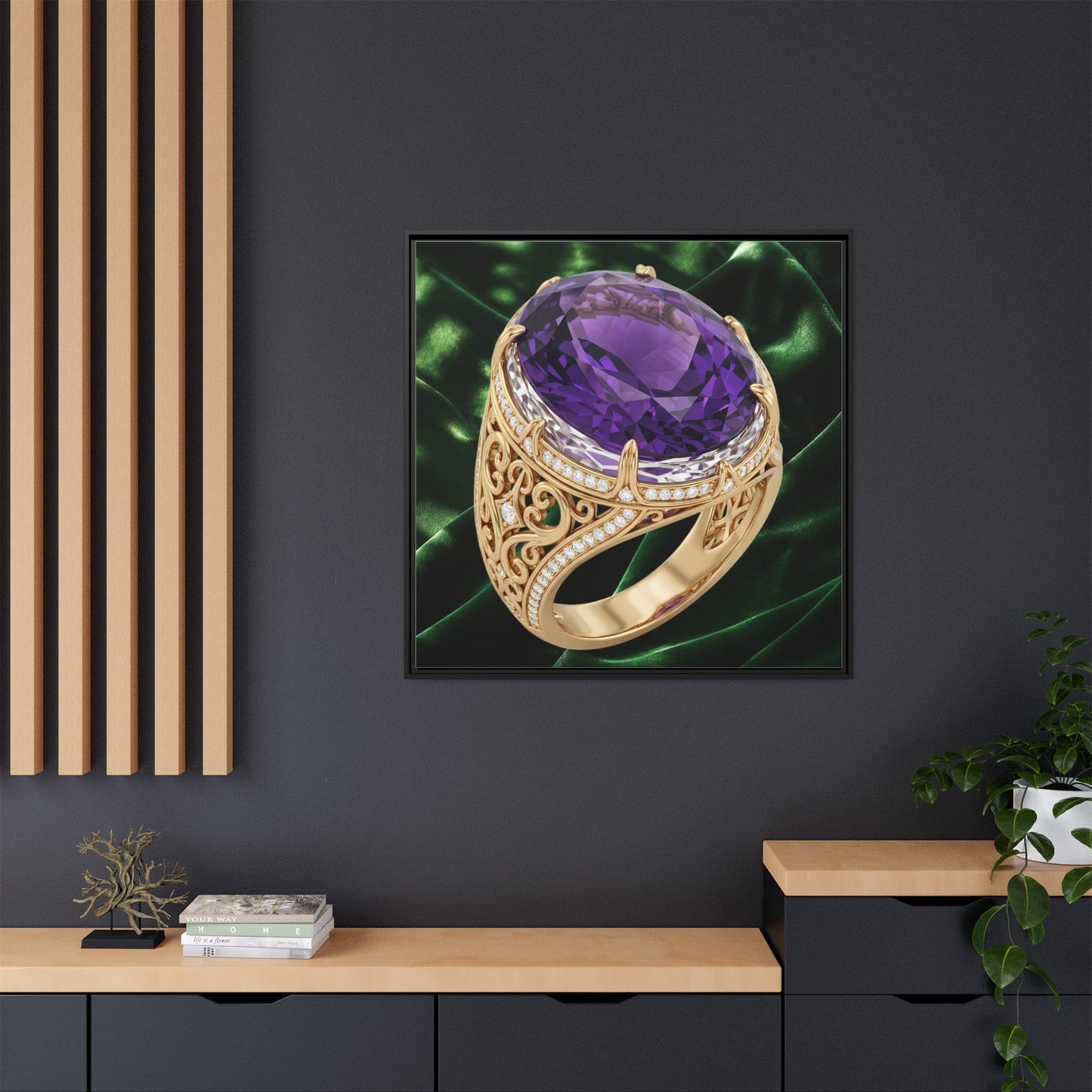 Purple Amethyst Regal Glow Ring Canvas