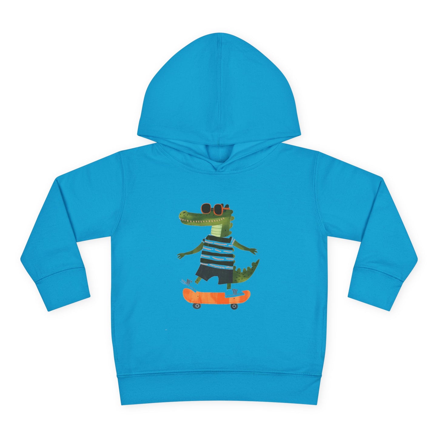 Skateboarding Crocodile Toddler Hoodie