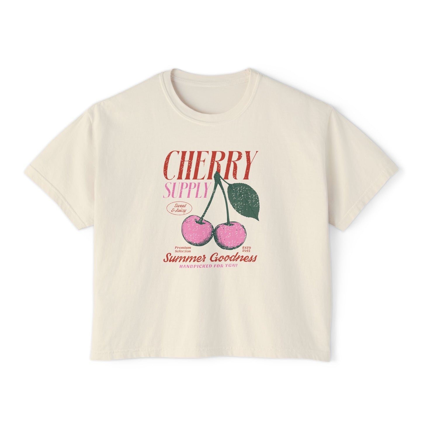 Cherry Graphic Women's Boxy Tee