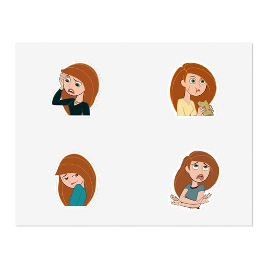 Retro Adventure Girl Sticker Sheet