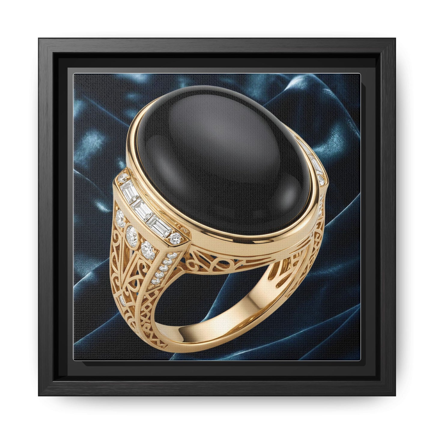 Noir Onyx Velvet Drift Canvas