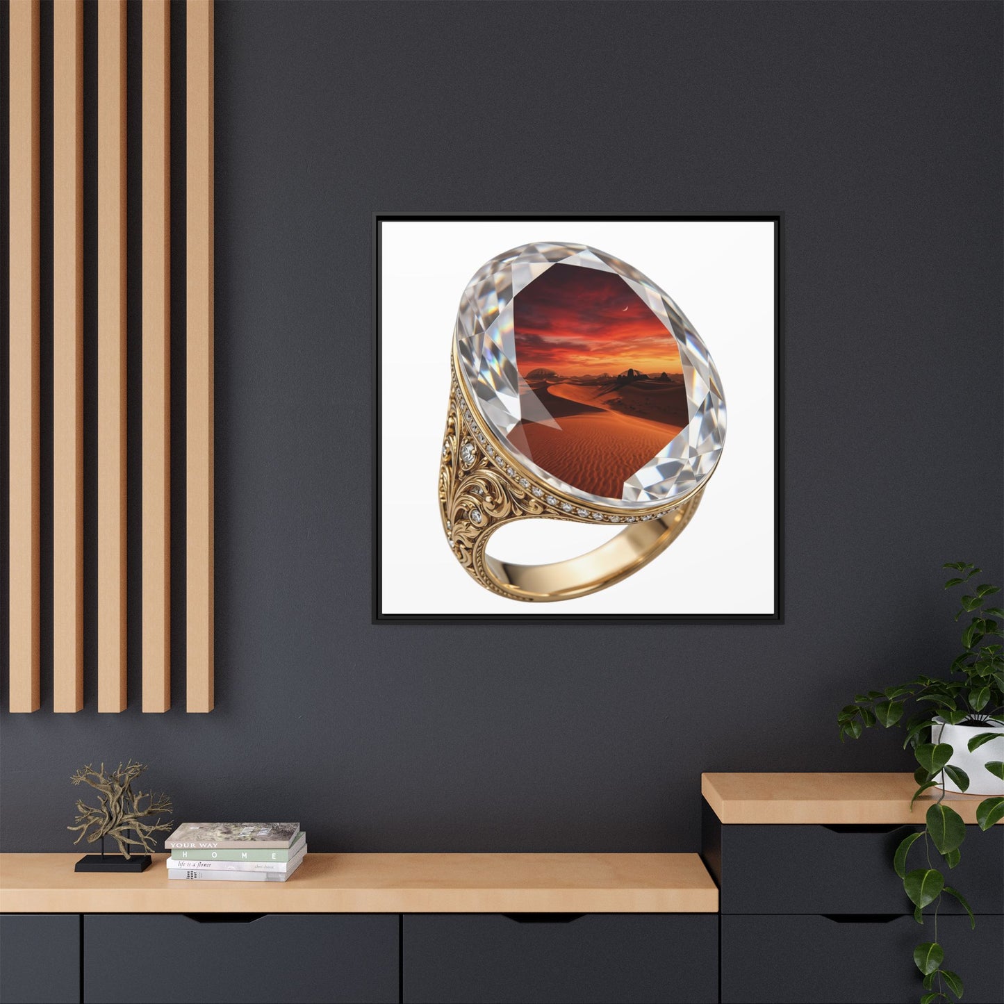 Crimson Horizon Signet Canvas