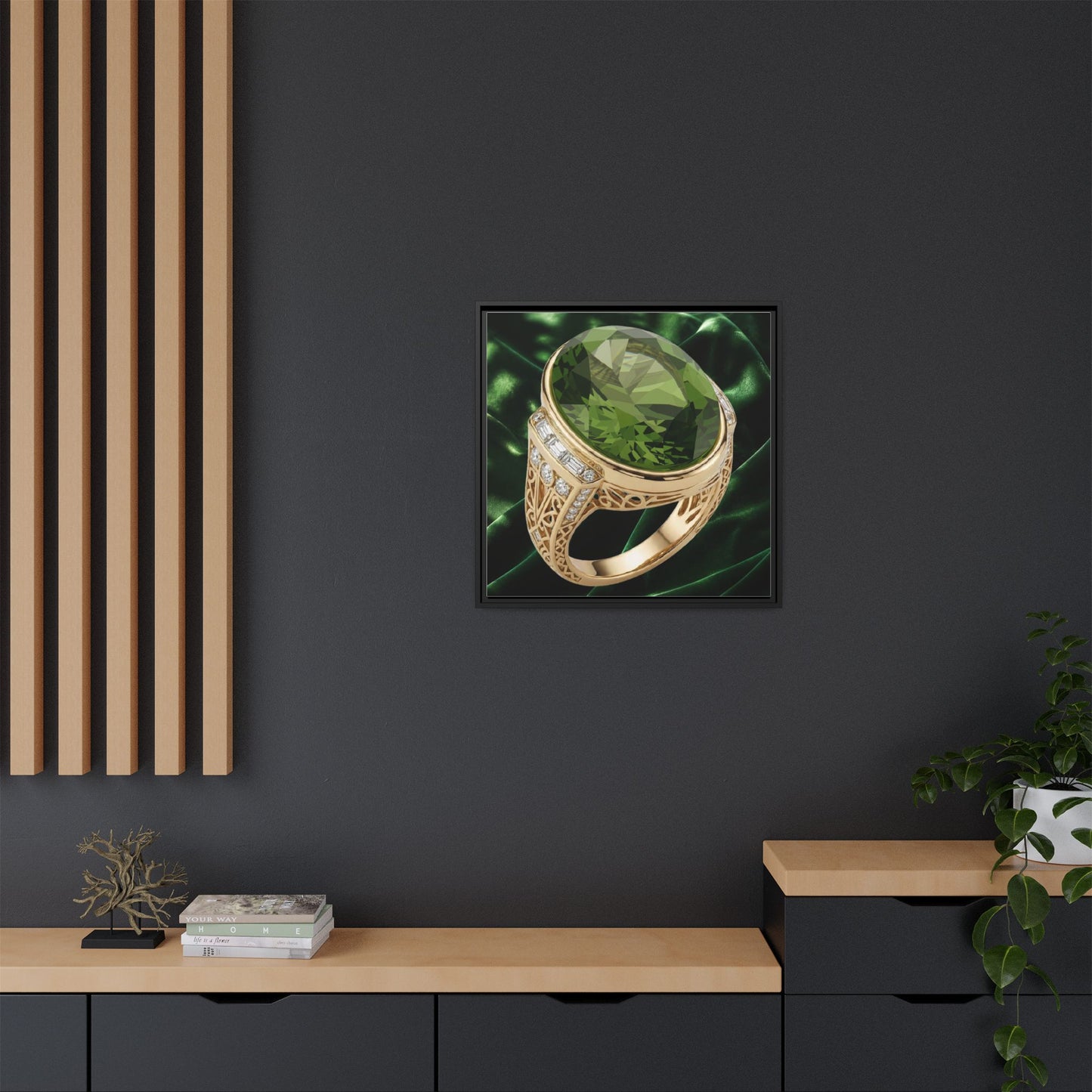 Peridot Emerald Radiance Ring Canvas