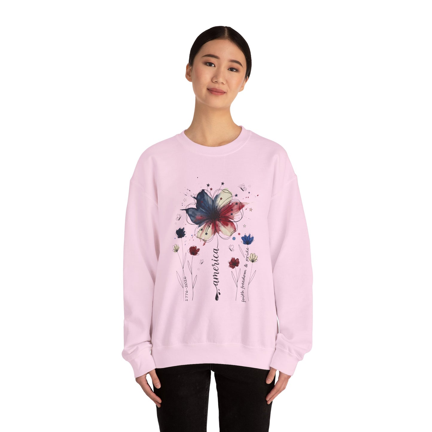 Midnight Bloom Graphic Crewneck Sweatshirt