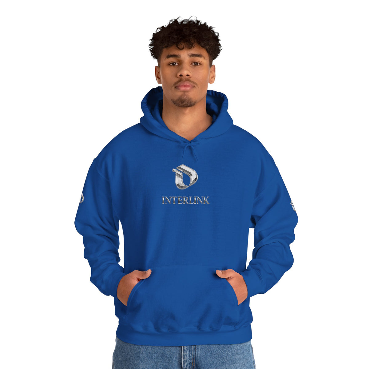 Silver Prism Interlink Pullover Hoodie