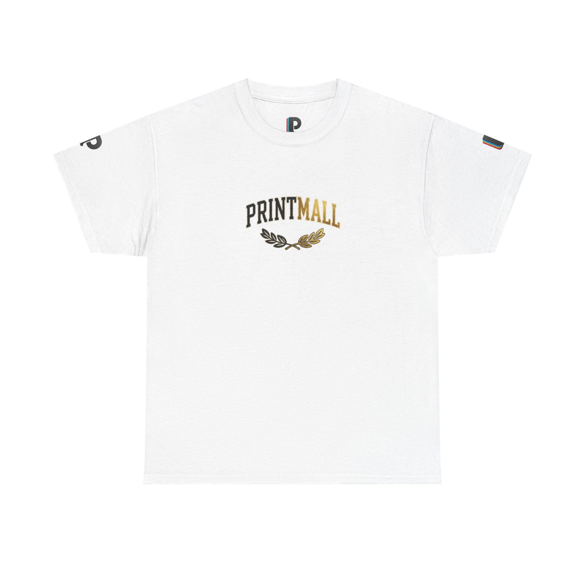 PrintMall Gilded Laurel Wordmark Cotton Tee