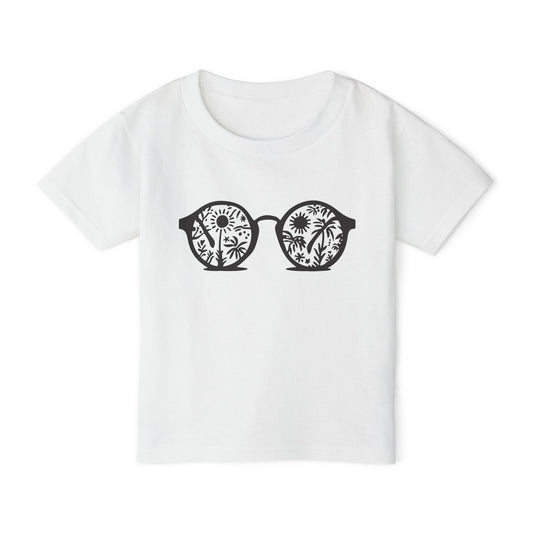 Toddler Floral Sunglasses Graphic T-Shirt