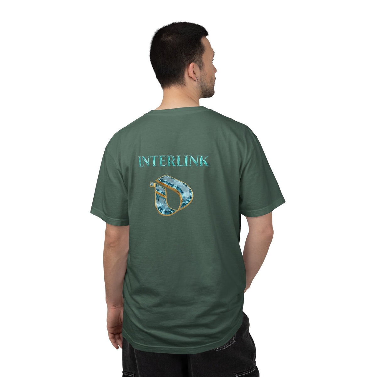 Aquamarine Mosaic Loop Interlink Cotton Tee
