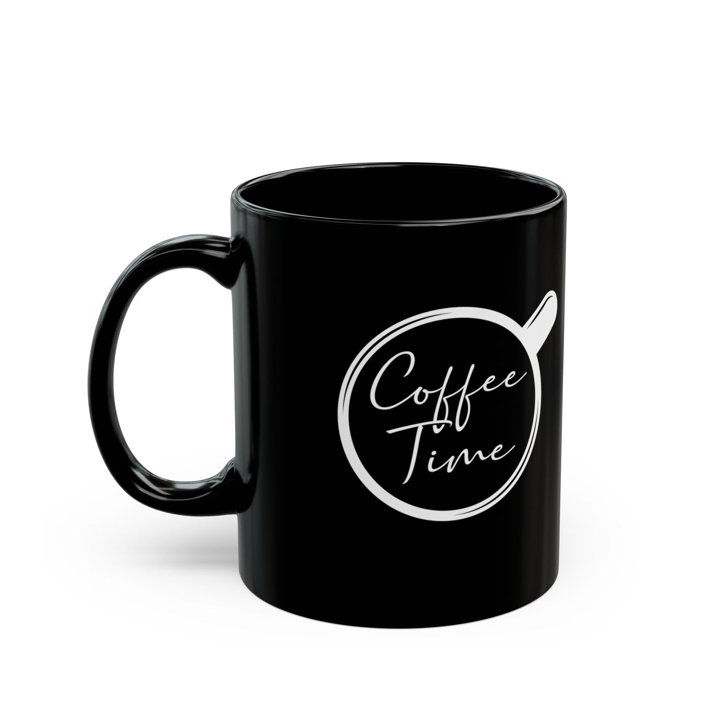Coffee Time Black Ceramic Mug