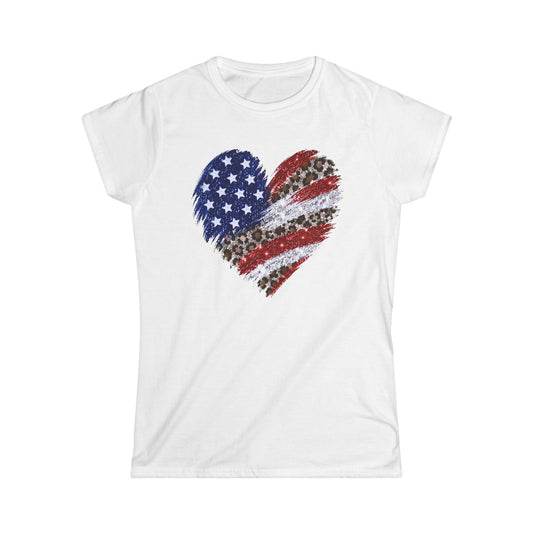 Patriotic Heart Graphic T-Shirt