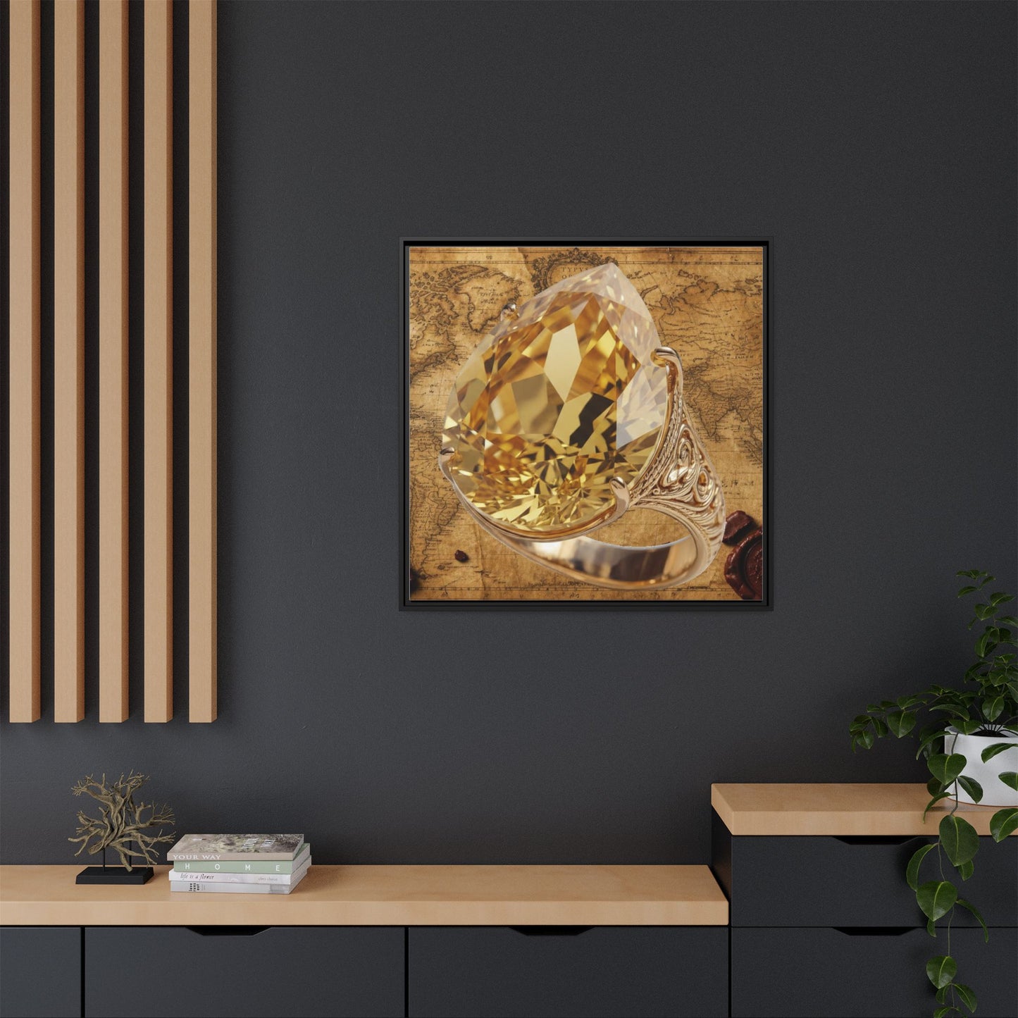 Antiquarian Ring Framed Canvas
