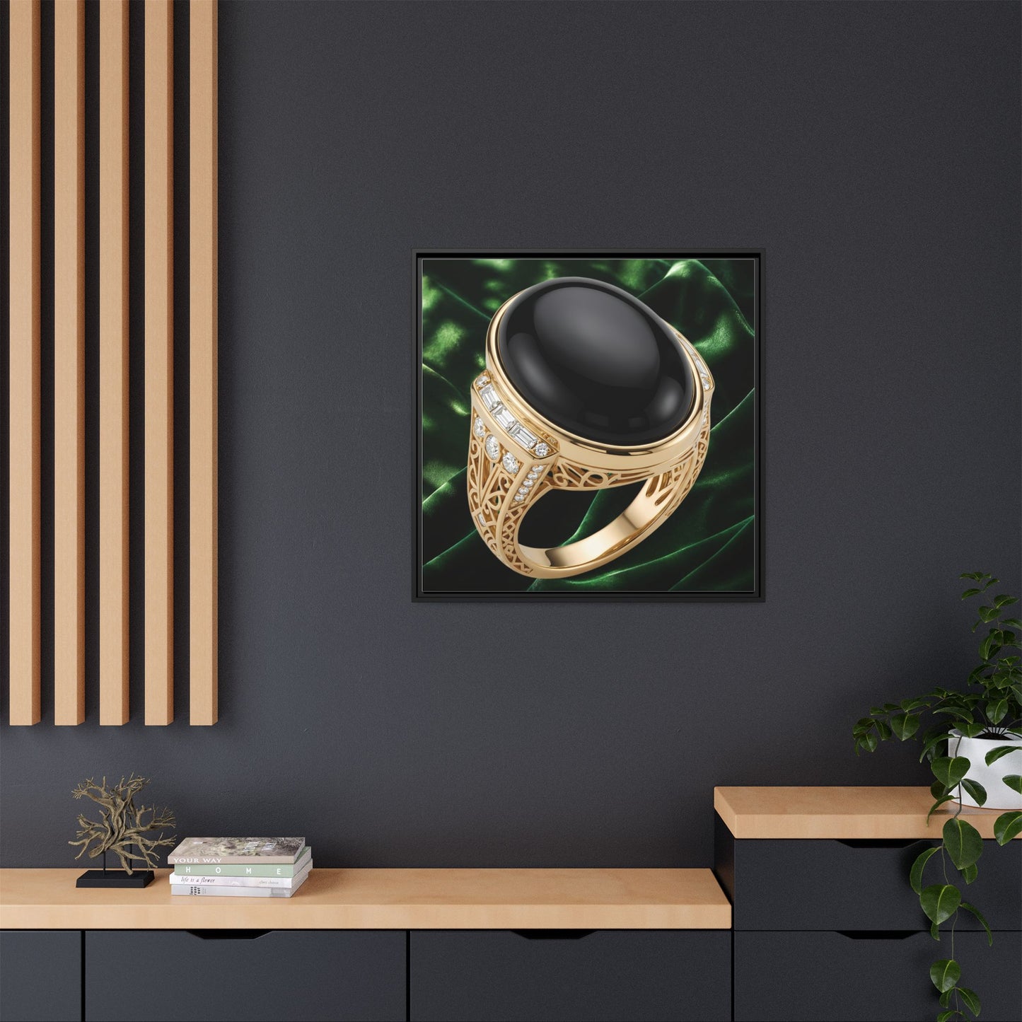 Onyx Verdant Nocturne Ring Canvas