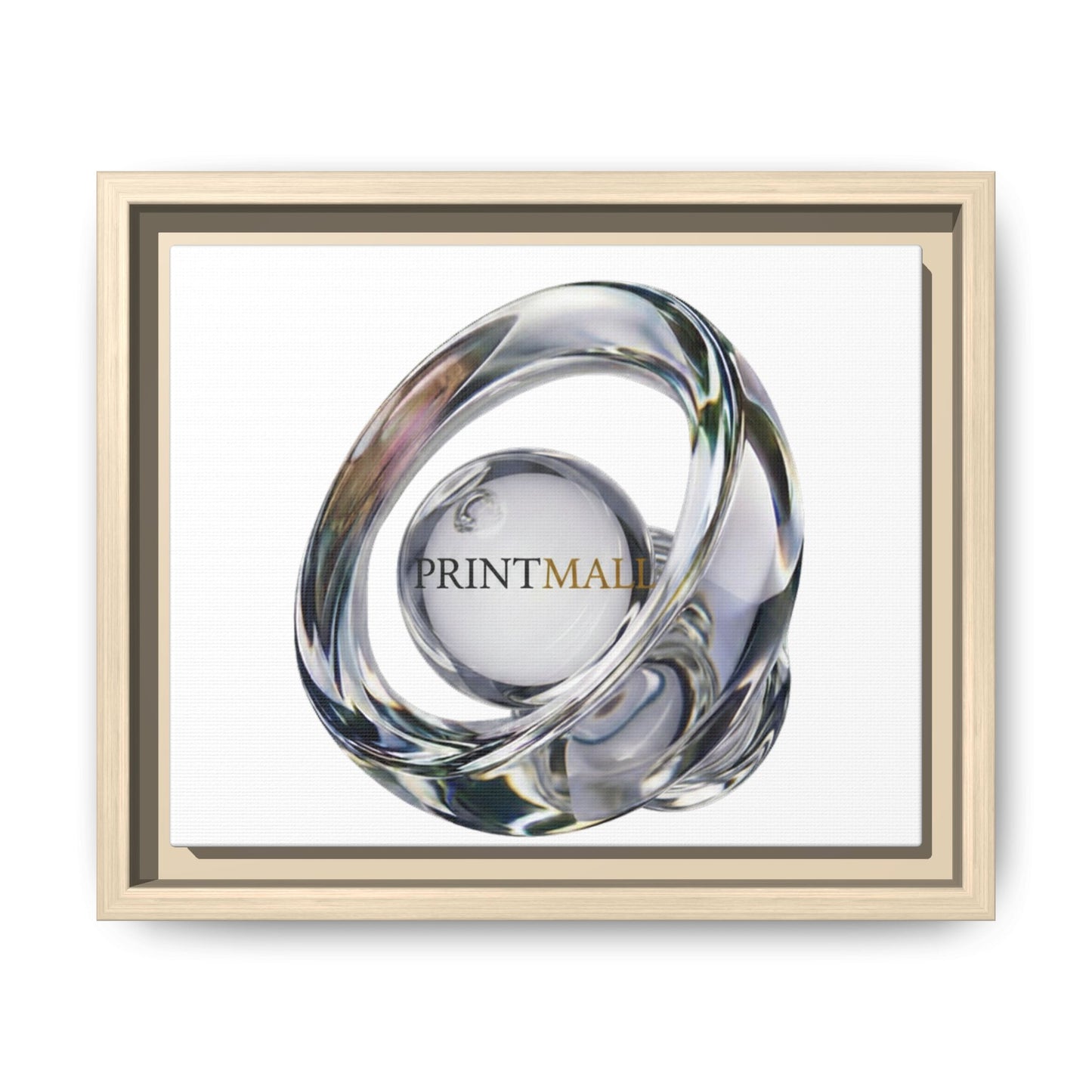 Sculptural Chrome Orbit Canvas