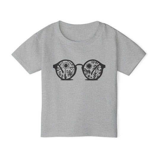 Toddler Floral Sunglasses Graphic T-Shirt