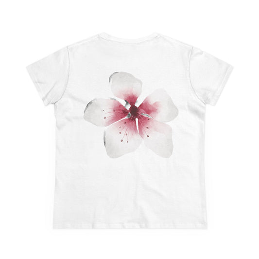 Watercolor Sakura Blossom Back Print Women’s Tee