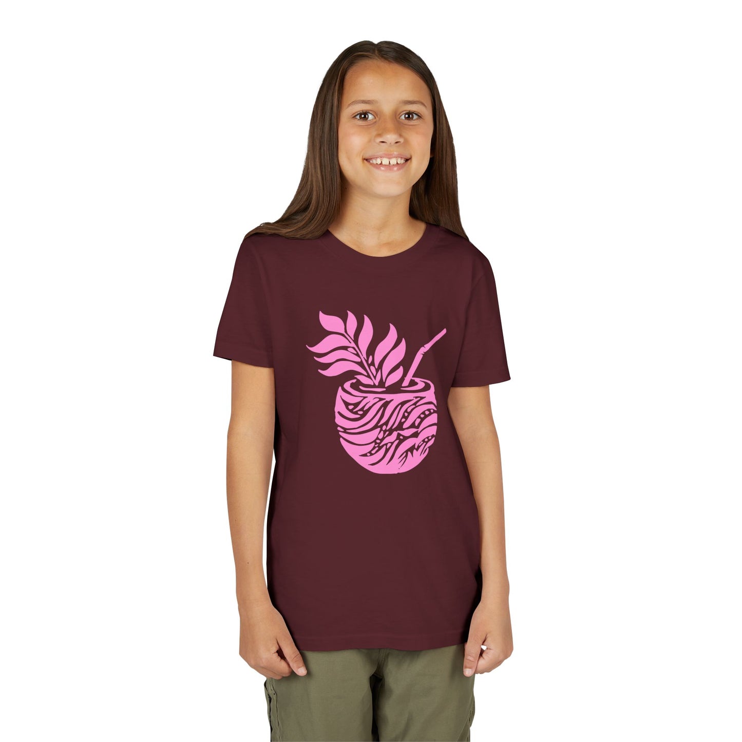 Youth Pink Aloha Drink Tee