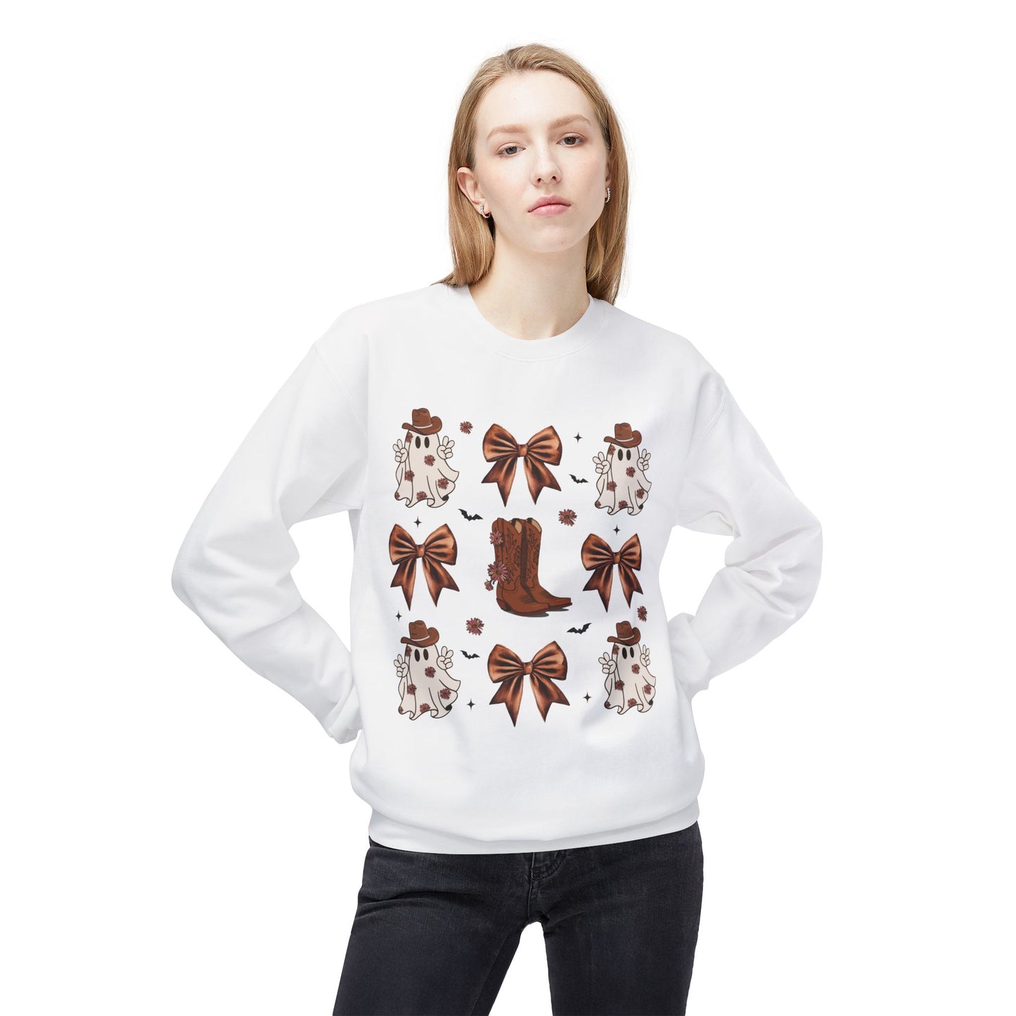 Autumn Floral Graphic Women's Crewneck Sweatshirt