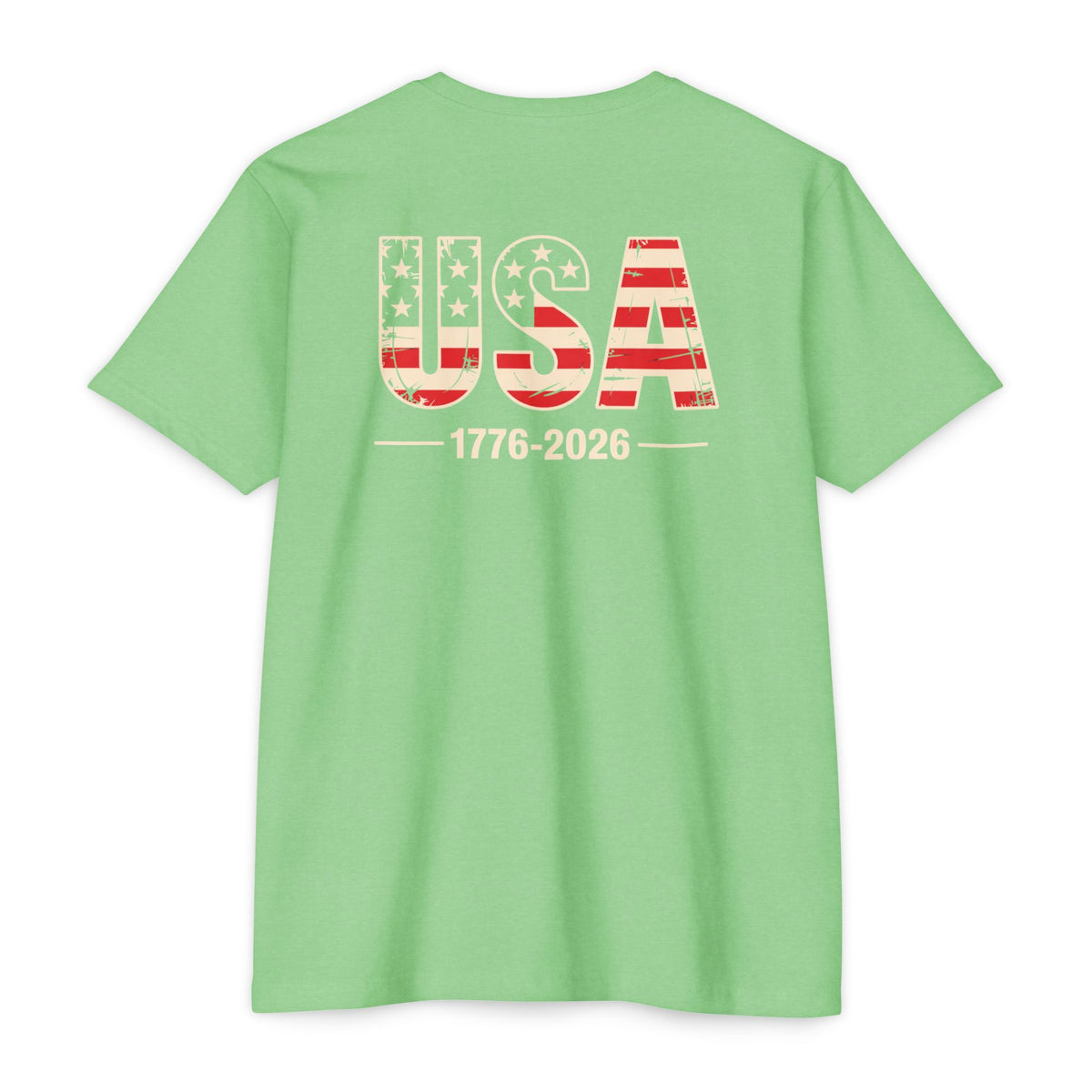 USA 1776-2026 Patriotic Flag Graphic T-Shirt