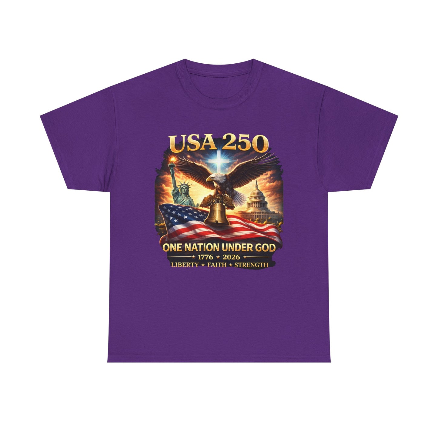 USA 250 Patriotic Tee – One Nation Under God 1776 Shirt