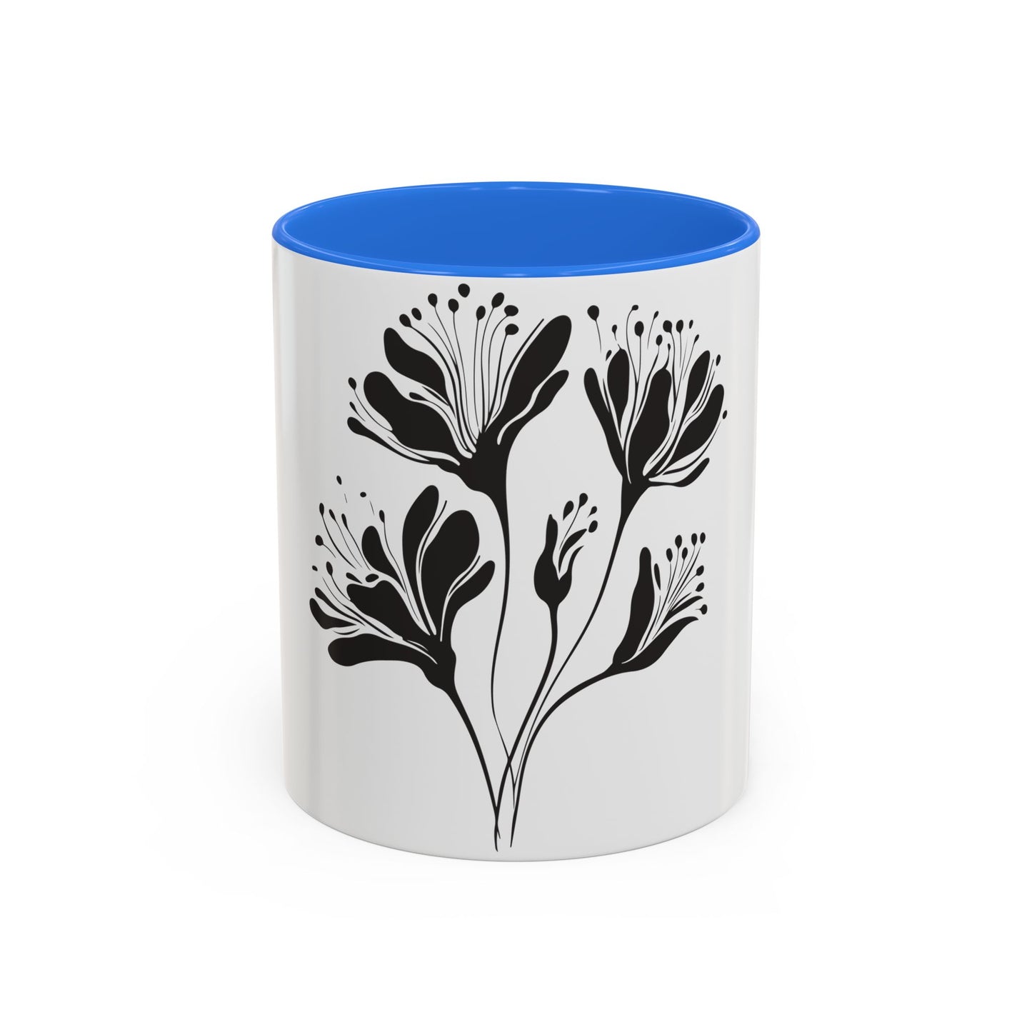 Monochrome Botanical Accent Mug