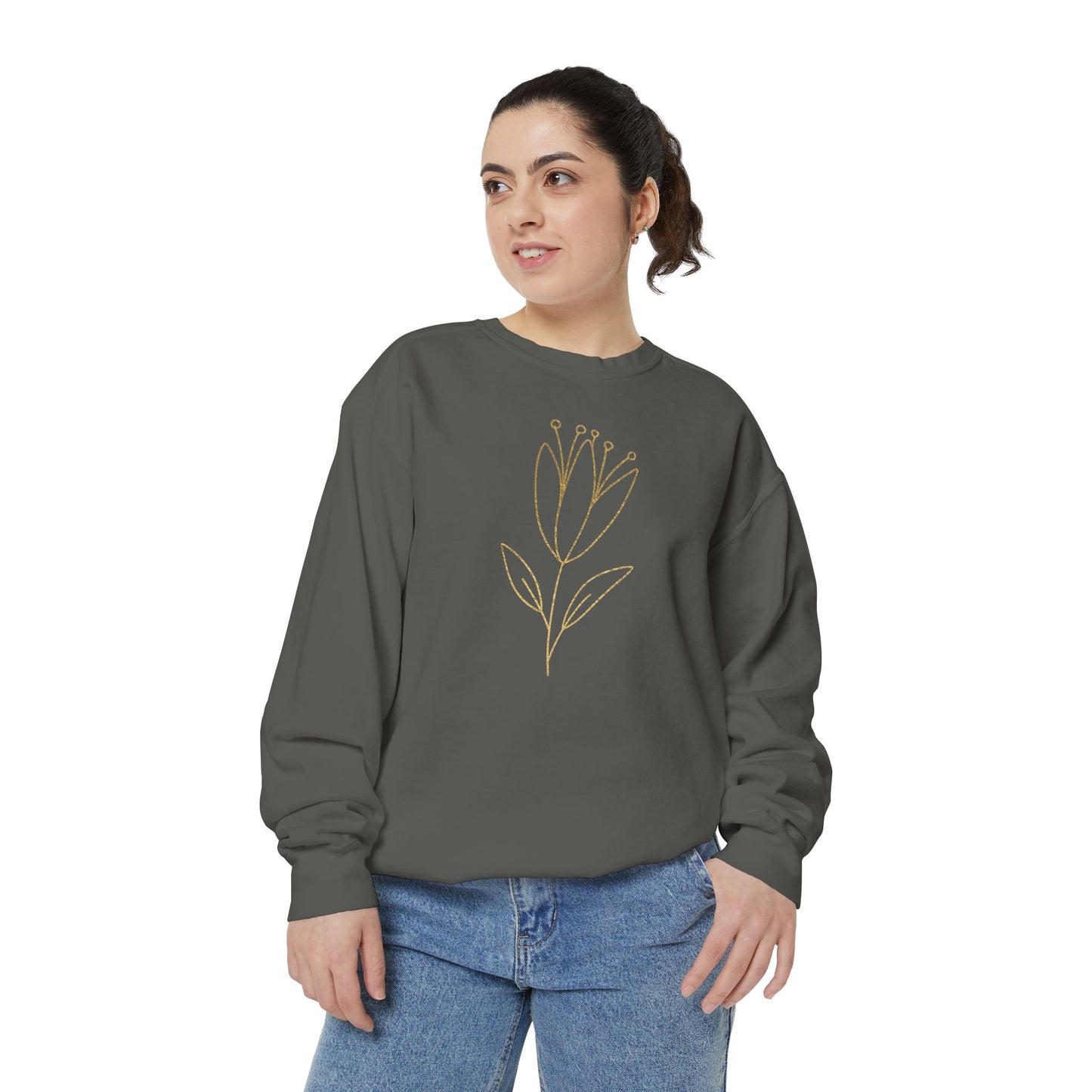 Floral Line Art Sweatshirt
