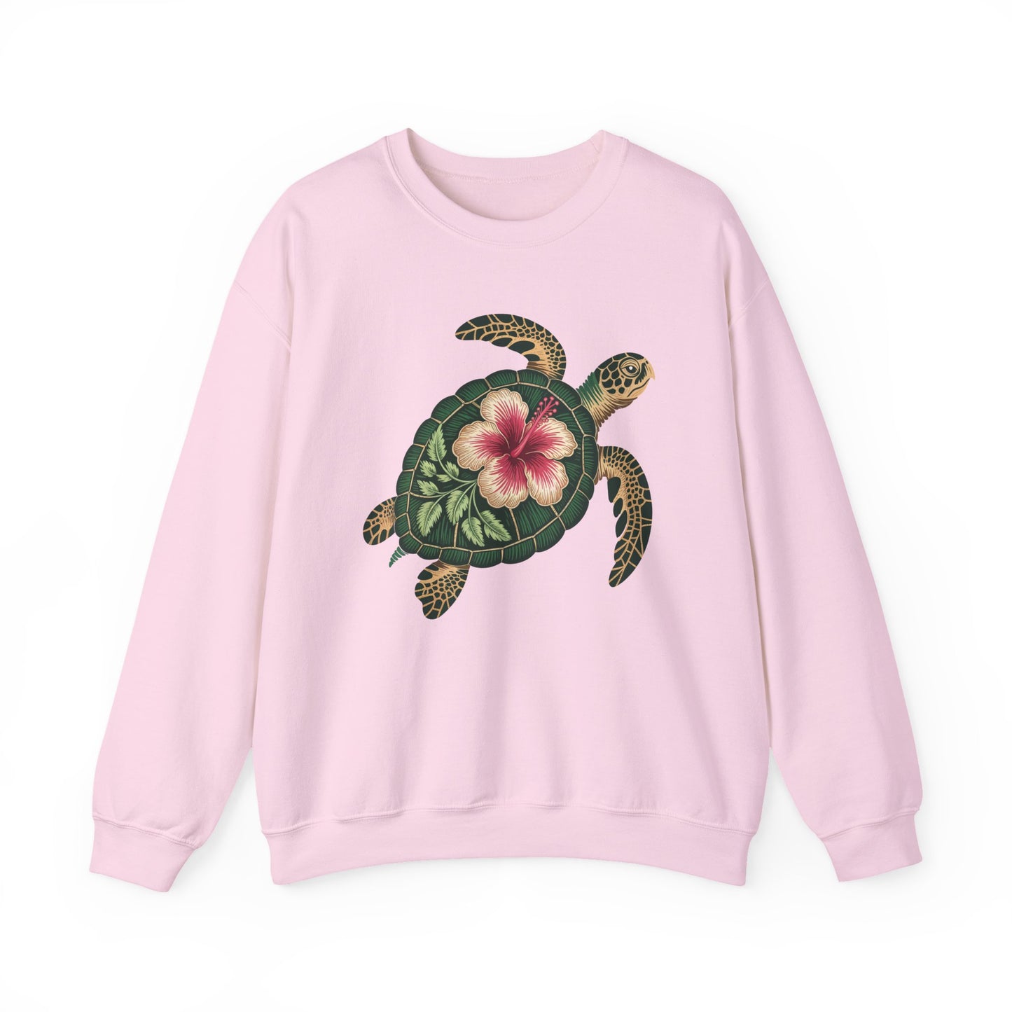 Sea Turtle Floral Graphic Women's Crewneck Sweatshirt