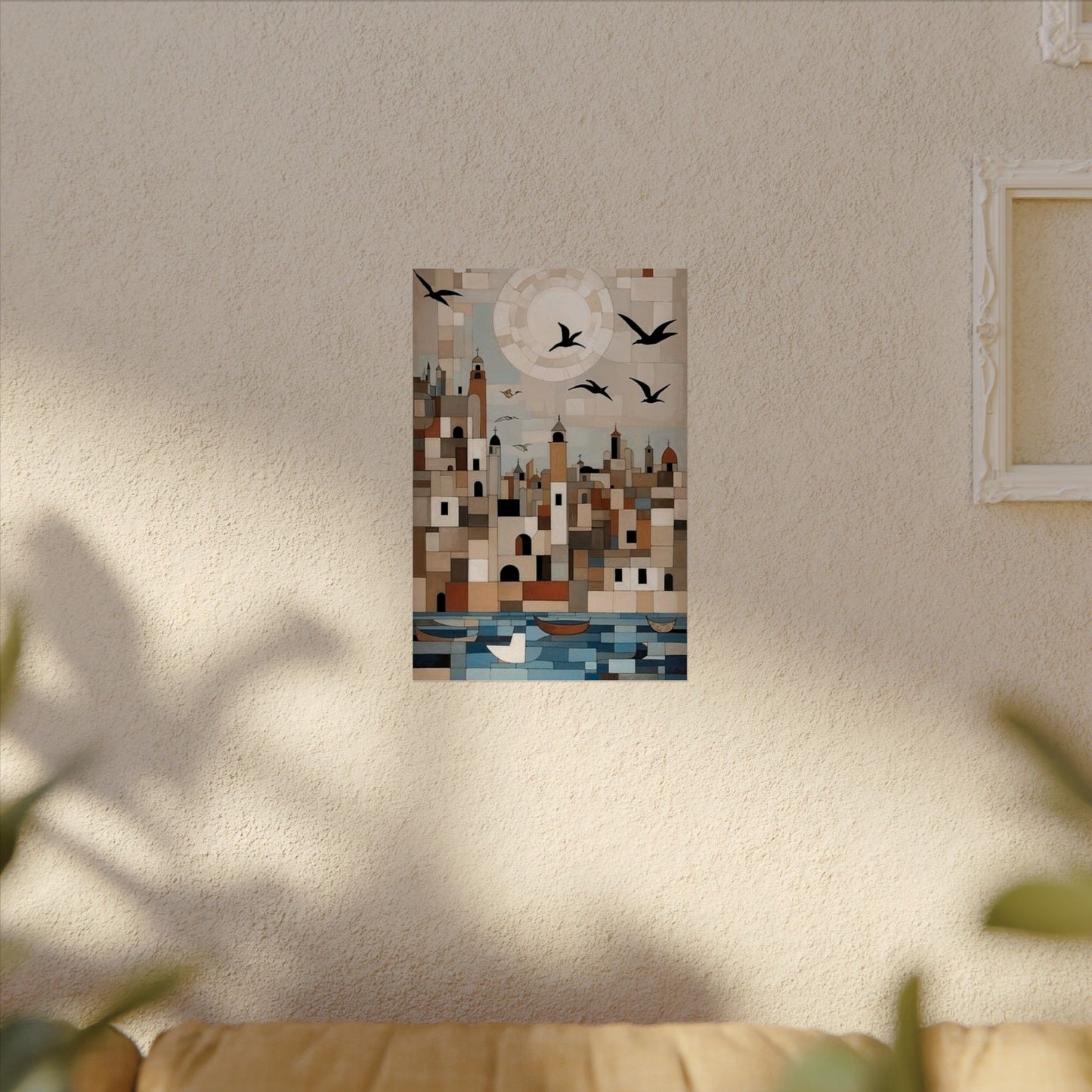 Moonlit Harbour Poster