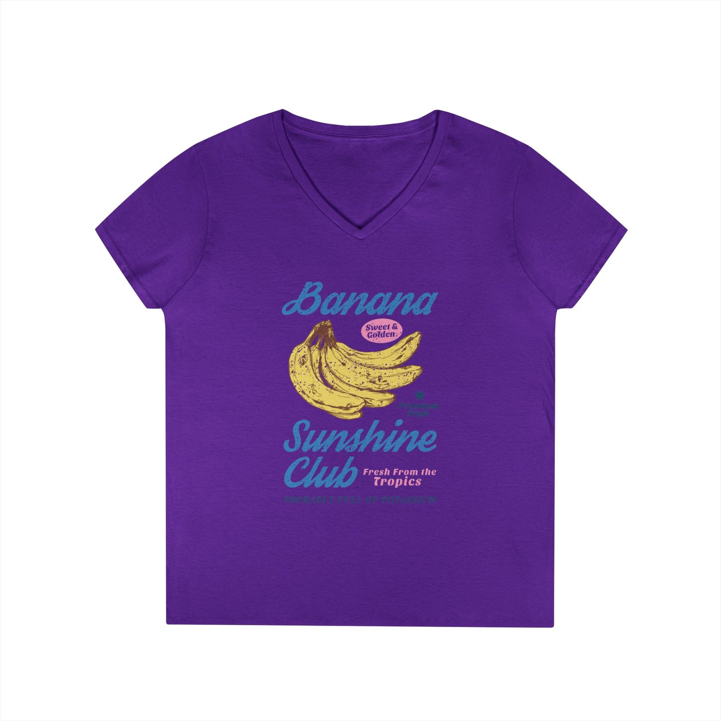 Banana Sunshine Club Women's V-Neck Tee