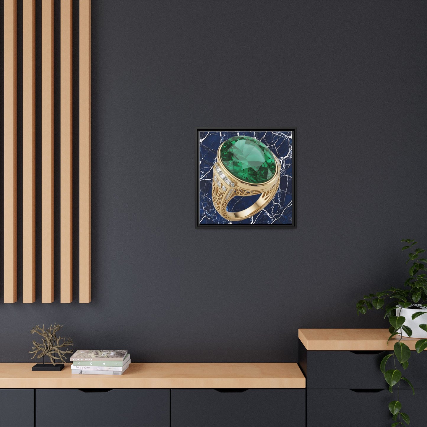 Azure Vein Emerald Canvas