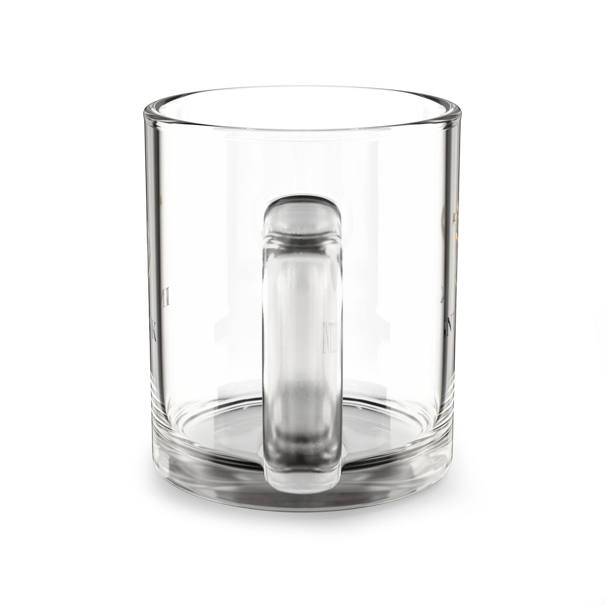 Dark Onyx Interlink 10oz Clear Glass Mug