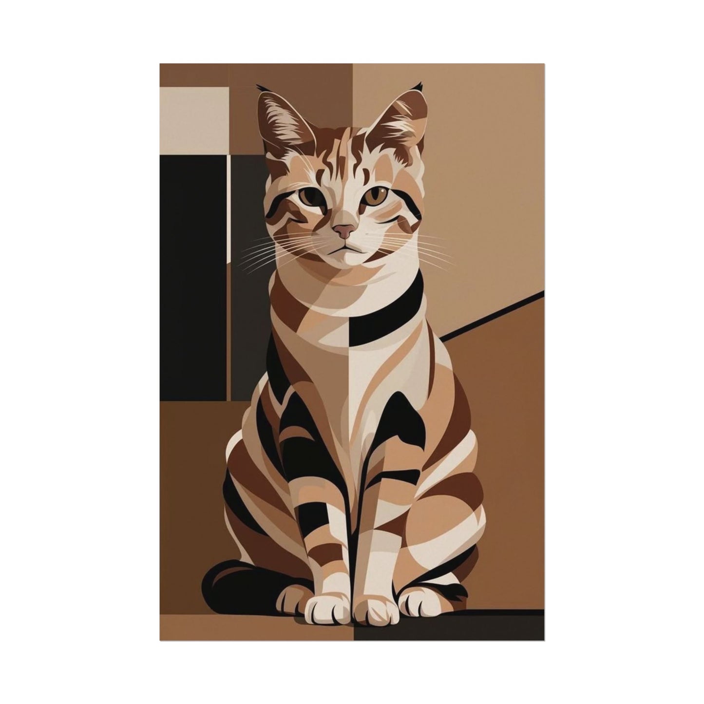 Feline Geometry Poster
