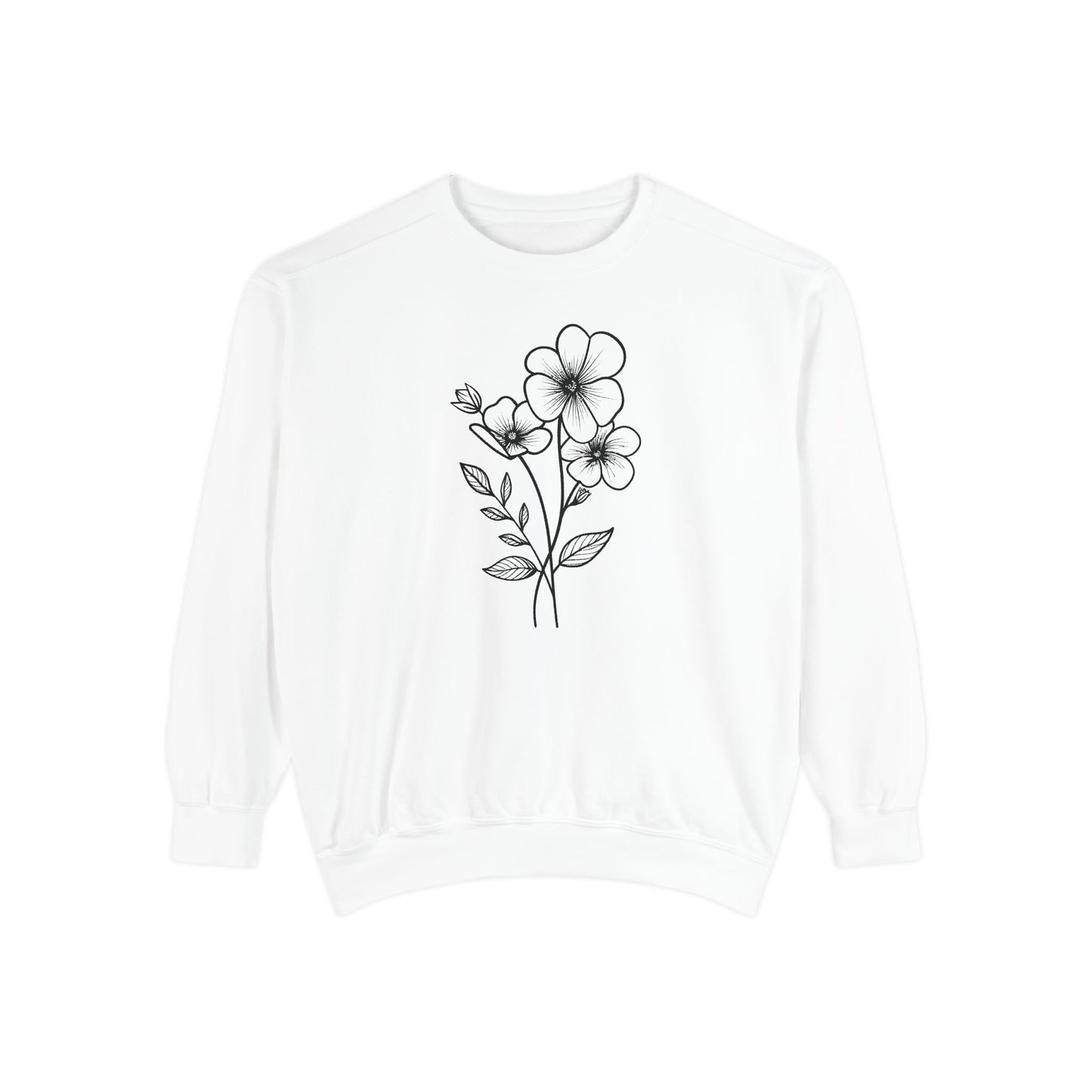 Minimal Botanical Crewneck Sweatshirt