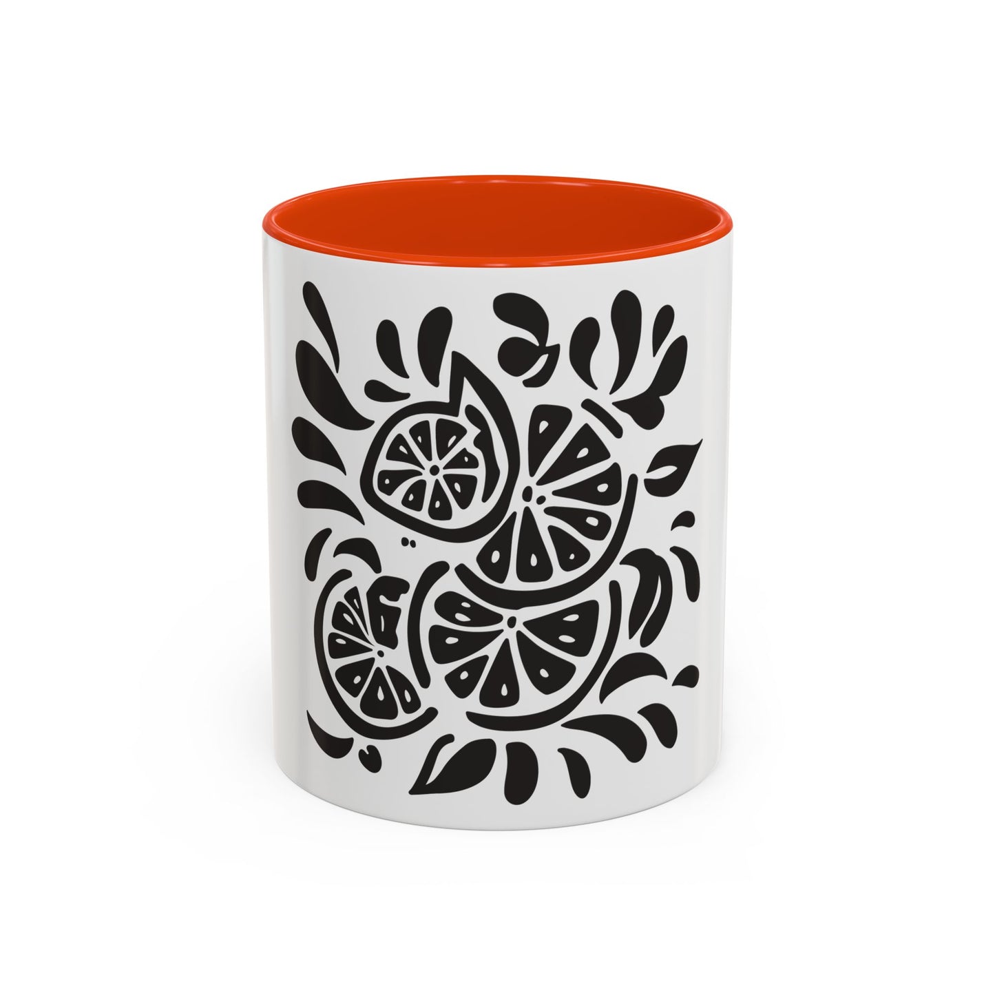 Monochrome Citrus Accent Mug