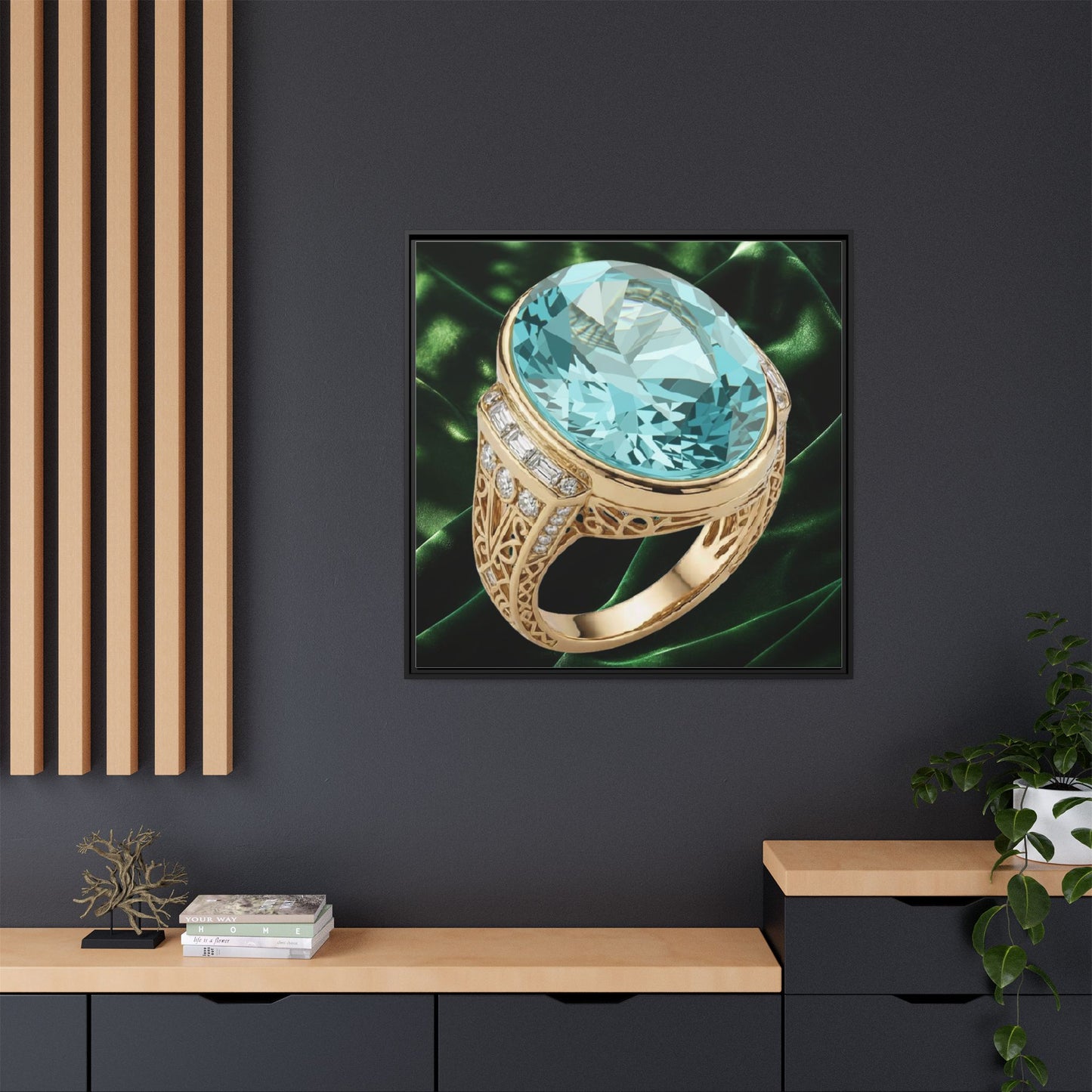 Aquamarine Lumina Ring Canvas