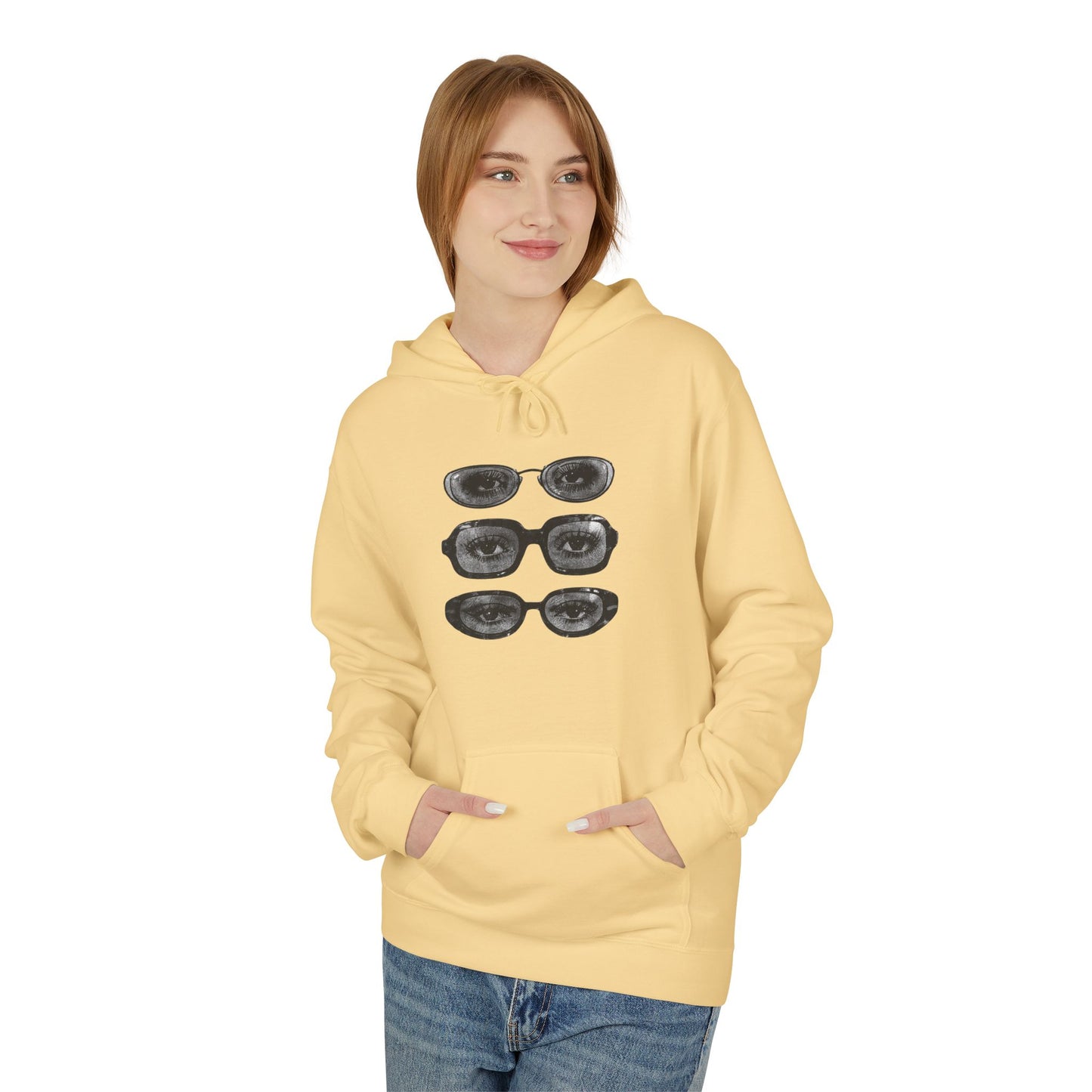 Quiet Gaze Graphic Hoodie